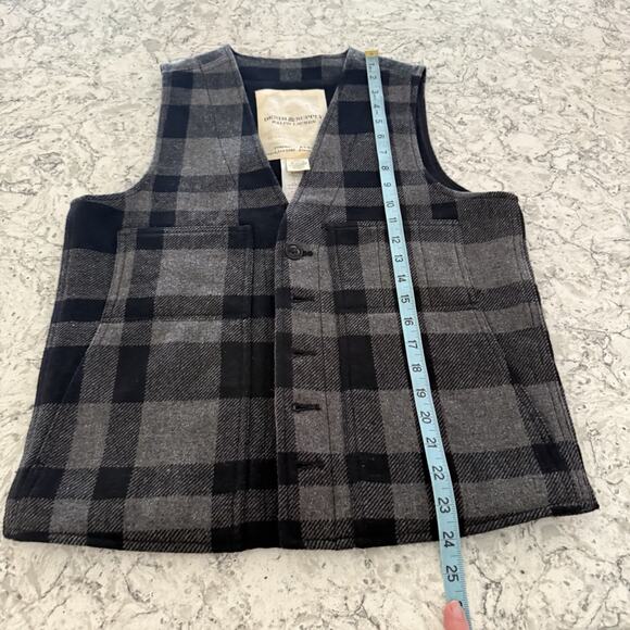 Ralph Lauren Denim & Supply Mens Black Plaid Vest Waistcoat Size Small Academia - Picture 4 of 14